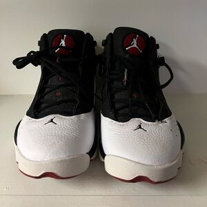 Jordan’s 6- black and white gym red